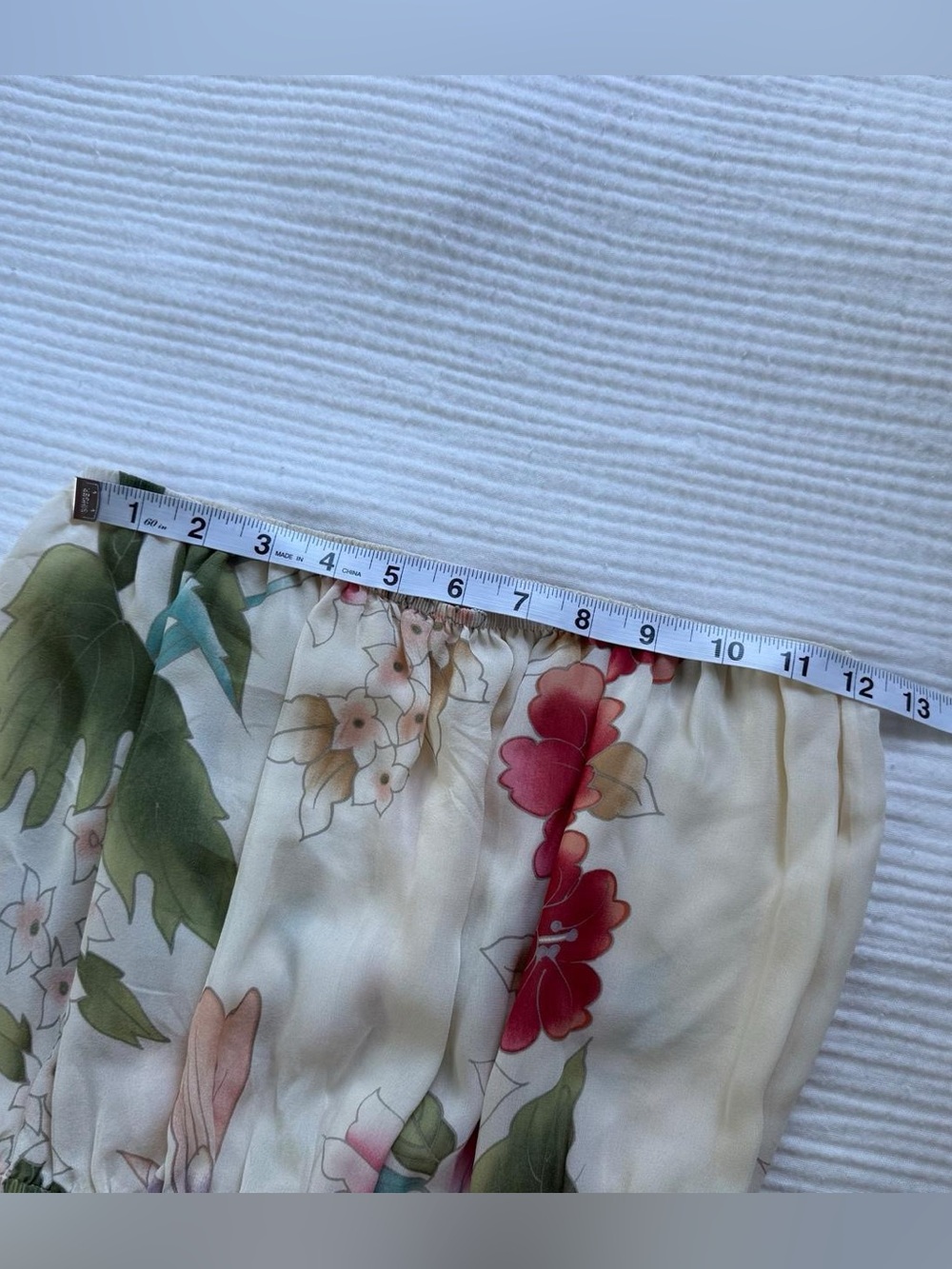 Kite and Butterfly 100% Silk Floral Dragonfly Strapless Maxi Dress XS Boho - Picture 7 of 8